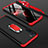 Oppo A91用ハードケース プラスチック 質感もマット 前面と背面 360度 フルカバー アンド指輪 Oppo レッド・ブラック