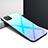 Oppo A92s 5G用ハイブリットバンパーケース プラスチック 鏡面 カバー Oppo ブルー