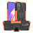 Oppo A94 5G用ハイブリットバンパーケース スタンド プラスチック 兼シリコーン カバー JX2 Oppo オレンジ
