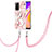 Oppo A94 5G用シリコンケース ソフトタッチラバー バタフライ パターン カバー 携帯ストラップ Y02B Oppo ピンク