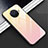 Oppo Ace2用ハイブリットバンパーケース プラスチック 鏡面 虹 グラデーション 勾配色 カバー Oppo イエロー