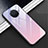 Oppo Ace2用ハイブリットバンパーケース プラスチック 鏡面 虹 グラデーション 勾配色 カバー Oppo ピンク