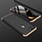 Oppo AX7用ハードケース プラスチック 質感もマット 前面と背面 360度 フルカバー Oppo ゴールド・ブラック