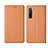Oppo F15用手帳型 レザーケース スタンド カバー L06 Oppo オレンジ