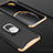 Oppo Find X用ハードケース プラスチック 質感もマット 前面と背面 360度 フルカバー アンド指輪 Oppo ゴールド・ブラック