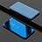 Oppo Find X用手帳型 レザーケース スタンド カバー 鏡面 カバー Oppo ブルー
