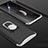 Oppo Find X Super Flash Edition用ハードケース プラスチック 質感もマット 前面と背面 360度 フルカバー アンド指輪 Oppo シルバー