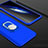 Oppo Find X Super Flash Edition用ハードケース プラスチック 質感もマット 前面と背面 360度 フルカバー アンド指輪 Oppo ネイビー