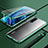 Oppo Find X2用ケース 高級感 手触り良い アルミメタル 製の金属製 360度 フルカバーバンパー 鏡面 カバー M01 Oppo グリーン