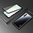 Oppo Find X2 Neo用ケース 高級感 手触り良い アルミメタル 製の金属製 360度 フルカバーバンパー 鏡面 カバー T05 Oppo ブラック