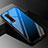 Oppo Find X2 Pro用ハイブリットバンパーケース プラスチック 鏡面 虹 グラデーション 勾配色 カバー H01 Oppo ネイビー