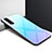 Oppo Find X2 Pro用ハイブリットバンパーケース プラスチック 鏡面 カバー Oppo ブルー