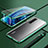Oppo Find X2 Pro用ケース 高級感 手触り良い アルミメタル 製の金属製 360度 フルカバーバンパー 鏡面 カバー M01 Oppo グリーン