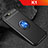 Oppo K1用極薄ソフトケース シリコンケース 耐衝撃 全面保護 アンド指輪 マグネット式 バンパー A02 Oppo ネイビー・ブラック