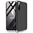 Oppo K5用ハードケース プラスチック 質感もマット 前面と背面 360度 フルカバー Oppo シルバー・ブラック