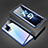 Oppo K9 5G用ケース 高級感 手触り良い アルミメタル 製の金属製 360度 フルカバーバンパー 鏡面 カバー P01 Oppo ネイビー