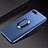 Oppo R15X用極薄ソフトケース シリコンケース 耐衝撃 全面保護 アンド指輪 マグネット式 バンパー A01 Oppo ネイビー