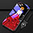 Oppo R15X用ハイブリットバンパーケース プラスチック ドレスガール ドレス少女 鏡面 カバー M01 Oppo ワインレッド