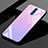 Oppo Realme X用ハイブリットバンパーケース プラスチック 鏡面 虹 グラデーション 勾配色 カバー Oppo ピンク