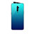 Oppo Reno 10X Zoom用ハイブリットバンパーケース プラスチック 鏡面 虹 グラデーション 勾配色 カバー Oppo ブルー