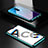 Oppo Reno Ace用ケース 高級感 手触り良い アルミメタル 製の金属製 360度 フルカバーバンパー 鏡面 カバー M04 Oppo グリーン