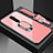 Oppo Reno Ace用ハイブリットバンパーケース プラスチック 鏡面 カバー アンド指輪 マグネット式 Oppo ピンク