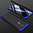 Oppo Reno Ace用ハードケース プラスチック 質感もマット 前面と背面 360度 フルカバー Oppo ネイビー・ブラック