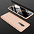 Oppo Reno Ace用ハードケース プラスチック 質感もマット 前面と背面 360度 フルカバー Oppo ゴールド