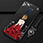 Oppo Reno2用シリコンケース ソフトタッチラバー バタフライ ドレスガール ドレス少女 カバー Oppo レッド・ブラック