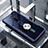 Oppo Reno2用360度 フルカバーハイブリットバンパーケース クリア透明 プラスチック 鏡面 アンド指輪 マグネット式 Oppo ネイビー