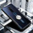Oppo Reno2用360度 フルカバーハイブリットバンパーケース クリア透明 プラスチック 鏡面 アンド指輪 マグネット式 Oppo ブラック