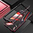Oppo Reno3 Pro用ケース 高級感 手触り良い アルミメタル 製の金属製 バンパー カバー A01 Oppo レッド・ブラック