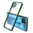Oppo Reno4 Lite用ハイブリットバンパーケース クリア透明 プラスチック 鏡面 カバー Oppo モスグリー