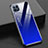 Oppo Reno4 SE 5G用ハイブリットバンパーケース プラスチック 鏡面 虹 グラデーション 勾配色 カバー M01 Oppo ネイビー
