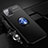 Oppo Reno4 Z 5G用極薄ソフトケース シリコンケース 耐衝撃 全面保護 アンド指輪 マグネット式 バンパー A04 Oppo ネイビー・ブラック