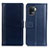 Oppo Reno5 Lite用手帳型 レザーケース スタンド カバー N02P Oppo ネイビー