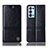 Oppo Reno6 Pro 5G用手帳型 レザーケース スタンド カバー H06P Oppo ブラック