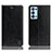 Oppo Reno6 Pro+ Plus 5G用手帳型 レザーケース スタンド カバー H04P Oppo ブラック