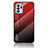 Oppo Reno6 Z 5G用ハイブリットバンパーケース プラスチック 鏡面 虹 グラデーション 勾配色 カバー LS1 Oppo レッド