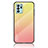 Oppo Reno6 Z 5G用ハイブリットバンパーケース プラスチック 鏡面 虹 グラデーション 勾配色 カバー LS1 Oppo イエロー