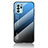 Oppo Reno6 Z 5G用ハイブリットバンパーケース プラスチック 鏡面 虹 グラデーション 勾配色 カバー LS1 Oppo ネイビー