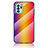 Oppo Reno6 Z 5G用ハイブリットバンパーケース プラスチック 鏡面 虹 グラデーション 勾配色 カバー LS2 Oppo オレンジ