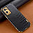 Oppo Reno7 5G用ケース 高級感 手触り良いレザー柄 Oppo ブラック
