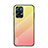 Oppo Reno7 Pro 5G用ハイブリットバンパーケース プラスチック 鏡面 虹 グラデーション 勾配色 カバー LS1 Oppo イエロー