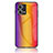 Oppo Reno8 4G用ハイブリットバンパーケース プラスチック 鏡面 虹 グラデーション 勾配色 カバー LS2 Oppo オレンジ