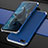 Oppo RX17 Neo用ケース 高級感 手触り良い メタル兼プラスチック バンパー M01 Oppo ブルー