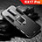 Oppo RX17 Pro用ハイブリットバンパーケース スタンド プラスチック 兼シリコーン カバー Oppo ブラック
