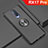 Oppo RX17 Pro用極薄ソフトケース シリコンケース 耐衝撃 全面保護 アンド指輪 マグネット式 バンパー A01 Oppo ブラック