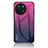 Realme 11 4G用ハイブリットバンパーケース プラスチック 鏡面 虹 グラデーション 勾配色 カバー LS1 Realme ローズレッド