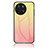 Realme 11 4G用ハイブリットバンパーケース プラスチック 鏡面 虹 グラデーション 勾配色 カバー LS1 Realme イエロー